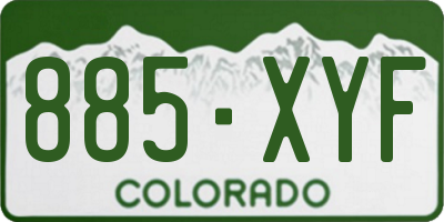CO license plate 885XYF
