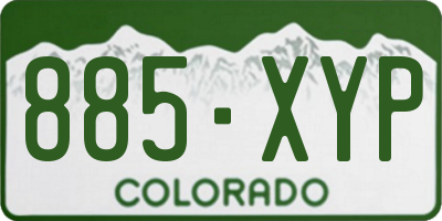 CO license plate 885XYP