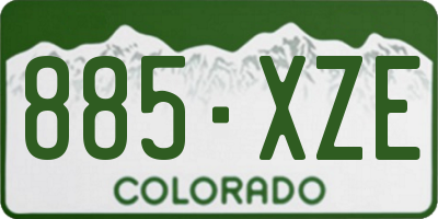CO license plate 885XZE