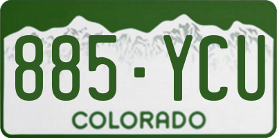 CO license plate 885YCU