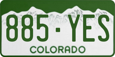 CO license plate 885YES