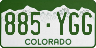 CO license plate 885YGG