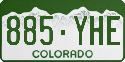 CO license plate 885YHE