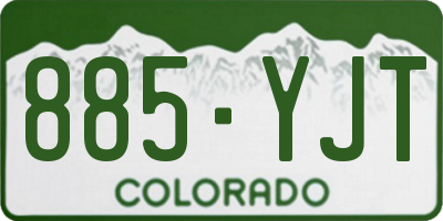CO license plate 885YJT