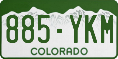 CO license plate 885YKM