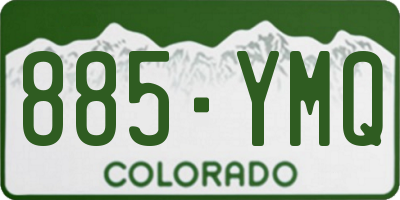 CO license plate 885YMQ