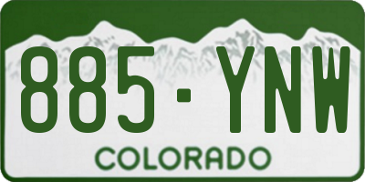 CO license plate 885YNW