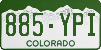 CO license plate 885YPI