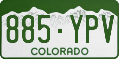 CO license plate 885YPV
