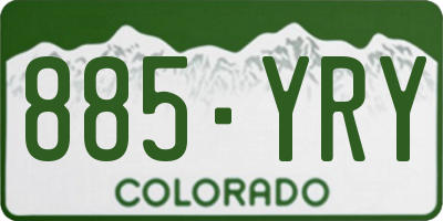 CO license plate 885YRY