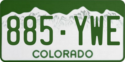 CO license plate 885YWE