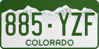 CO license plate 885YZF