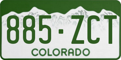 CO license plate 885ZCT