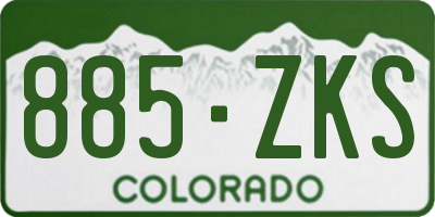 CO license plate 885ZKS