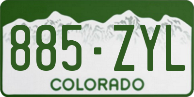 CO license plate 885ZYL