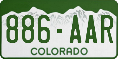 CO license plate 886AAR