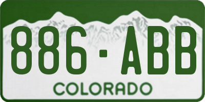 CO license plate 886ABB