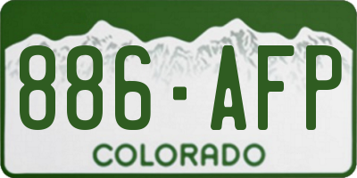 CO license plate 886AFP