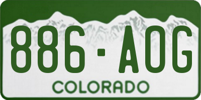 CO license plate 886AOG