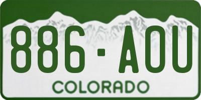 CO license plate 886AOU