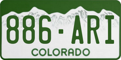 CO license plate 886ARI