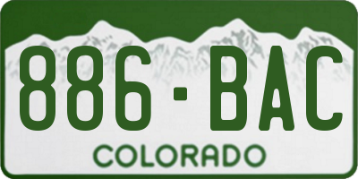 CO license plate 886BAC