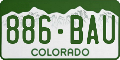 CO license plate 886BAU