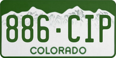 CO license plate 886CIP