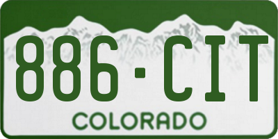 CO license plate 886CIT