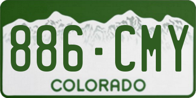 CO license plate 886CMY