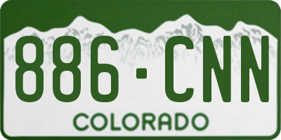 CO license plate 886CNN