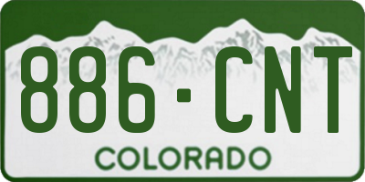 CO license plate 886CNT