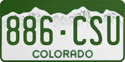 CO license plate 886CSU