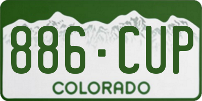 CO license plate 886CUP