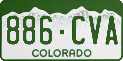 CO license plate 886CVA