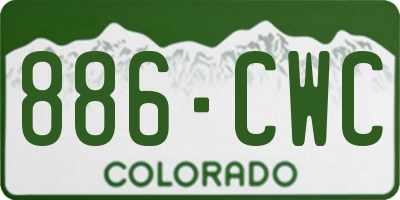 CO license plate 886CWC