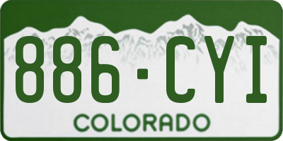 CO license plate 886CYI