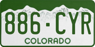 CO license plate 886CYR