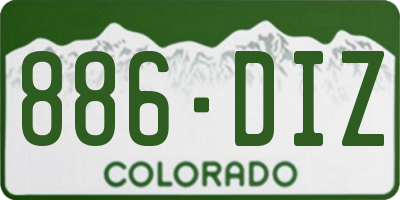CO license plate 886DIZ