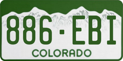 CO license plate 886EBI