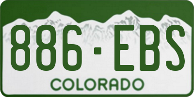 CO license plate 886EBS