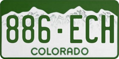 CO license plate 886ECH