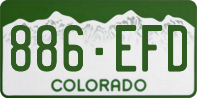 CO license plate 886EFD