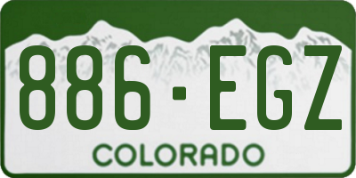 CO license plate 886EGZ