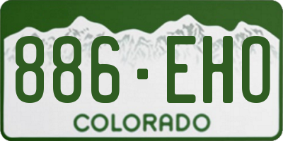 CO license plate 886EHO
