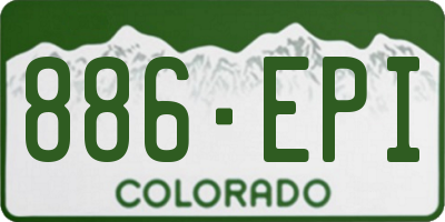 CO license plate 886EPI