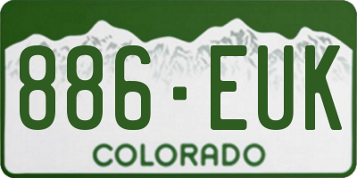 CO license plate 886EUK