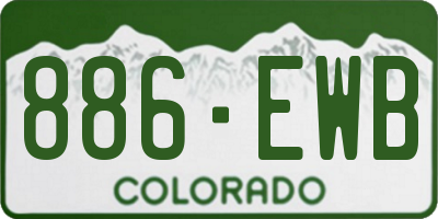 CO license plate 886EWB