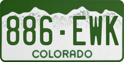 CO license plate 886EWK