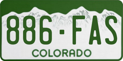 CO license plate 886FAS
